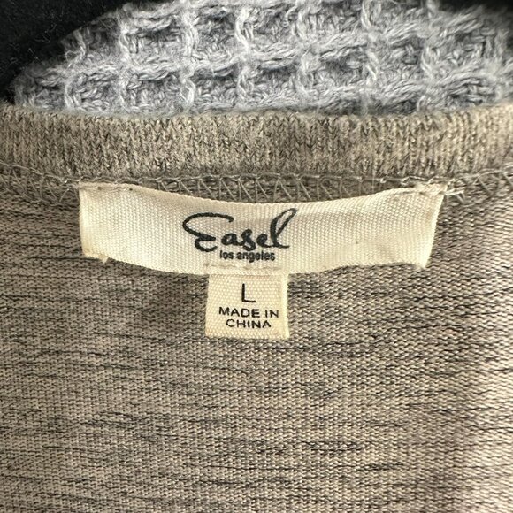 Easel - Boho Style Hacci Brushed Knit Duster Cardigan Festival - Womens L - Picture 5 of 10